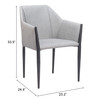Zuo Modern Andover Dining Chair (Set of 2) Slate Gray