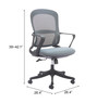 Zuo Modern Delo Office Chair Gray
