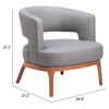 Zuo Modern Penryn Accent Chair Slate Gray