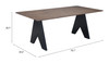 Zuo Modern Lisse Rectangular Dining Table Espresso