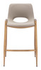 Zuo Modern Desi Counter Stool (Set of 2) Beige & Gold