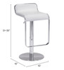 Zuo Modern Equino Barstool White