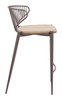 Zuo Modern Silues Counter Stool (Set of 2) Taupe & Brown
