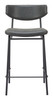Zuo Modern Charon Counter Stool (Set of 2) Vintage Black