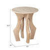 Zuo Modern Eda Side Table White & Natural