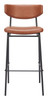 Zuo Modern Charon Barstool (Set of 2) Vintage Brown
