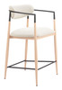 Zuo Modern Equinox Counter Stool Oyster Gray & Natural
