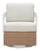 Zuo Modern Gelo Swivel Chair White & Brown
