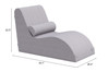 Zuo Modern Luanda Chaise Lounge Gray