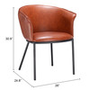 Zuo Modern Garston Dining Chair Brown