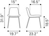 Zuo Modern Byron Dining Chair (Set of 2) Brown
