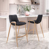 Zuo Modern Desi Counter Stool (Set of 2) Black & Gold
