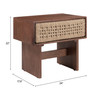 Zuo Modern Amaria Nightstand Natural & Walnut