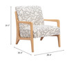 Zuo Modern Runa Accent Chair Beige & Natural