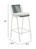 Zuo Modern Luft Barstool (Set of 2) White & Green