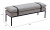 Zuo Modern Padd Bench Gray