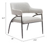 Zuo Modern Vesterboro Accent Chair Gray