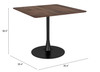 Zuo Modern Molly Dining Table Brown