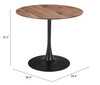 Zuo Modern Opus Dining Table Brown & Black