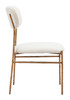 Zuo Modern Sydhavnen Dining Chair Cream & Gold