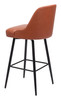 Zuo Modern Keppel Swivel Barstool Brown