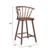 Zuo Modern Stenger Counter Stool (Set of 2) Walnut