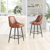 Zuo Modern Keppel Swivel Counter Stool Brown