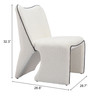 Zuo Modern Novo Accent Chair Ivory