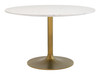Zuo Modern Ithaca Dining Table White & Gold