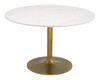Zuo Modern Ithaca Dining Table White & Gold