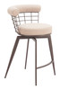 Zuo Modern Saku Swivel Counter Stool Beige & Brown