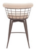 Zuo Modern Saku Swivel Counter Stool Beige & Brown