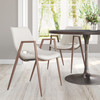 Zuo Modern Desi Dining Chair (Set of 2) Beige & Walnut