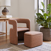 Zuo Modern Atria Accent Chair & Ottoman Tawny Brown