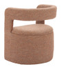Zuo Modern Atria Accent Chair & Ottoman Tawny Brown