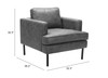 Zuo Modern Decade Armchair Vintage Gray