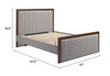 Zuo Modern Somune Queen Bed Gray & Walnut