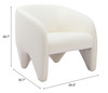 Zuo Modern Lopta Accent Chair White