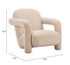 Zuo Modern Selenya Accent Chair Beige