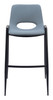 Zuo Modern Desi Barstool (Set of 2) Azure Gray
