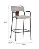 Zuo Modern Couva Barstool (Set of 2) Gray Tweed