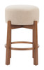 Zuo Modern Nade Counter Stool (Set of 2) Beige & Walnut