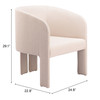 Zuo Modern Hull Accent Chair Beige