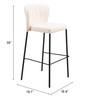 Zuo Modern Linz Barstool (Set of 2) Cream