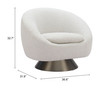 Zuo Modern Modan Swivel Chair Misty Gray