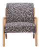 Zuo Modern Runa Accent Chair Gray & Natural