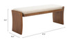 Zuo Modern Lafa Bench Beige