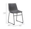 Zuo Modern Smart Dining Chair (Set of 2) Charcoal