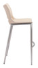 Zuo Modern Ace Barstool (Set of 2) Light Pink & Silver