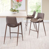 Zuo Modern Desi Counter Stool (Set of 2) Brown & Walnut
